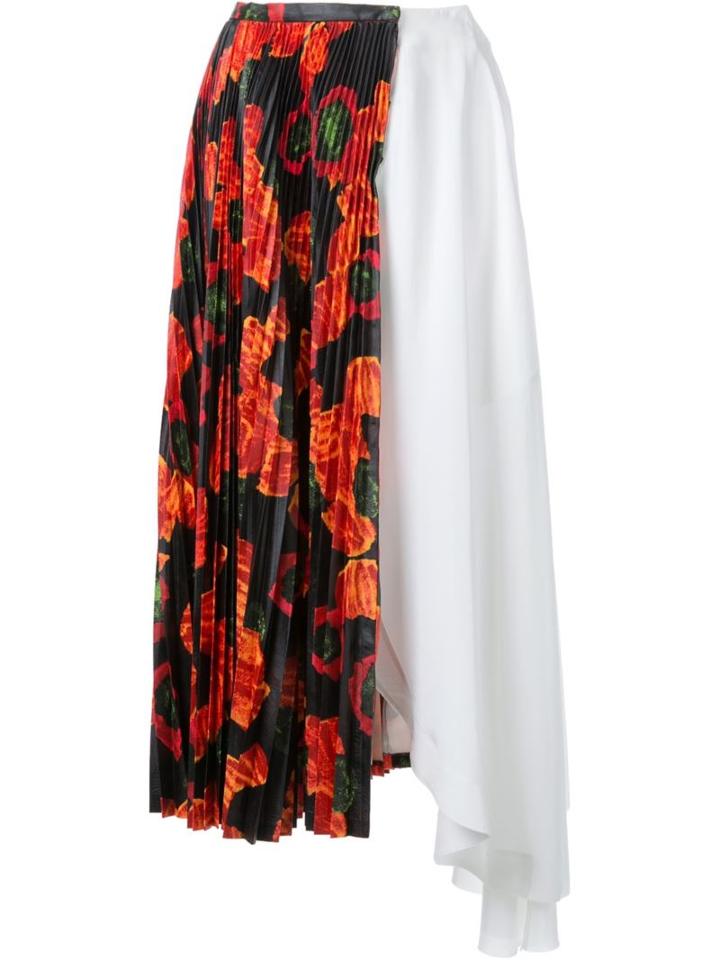 Toga Flower Print Midi Skirt