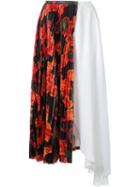 Toga Flower Print Midi Skirt