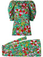 Yves Saint Laurent Vintage Floral Print Vintage Dress - Green