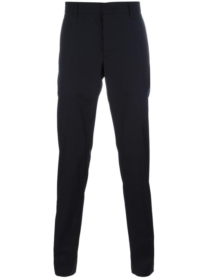 Lanvin Tailored Slim Fit Trousers, Men's, Size: 50, Blue, Cotton