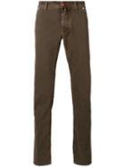 Jacob Cohen - Checked Slim-fit Trousers - Men - Cotton/spandex/elastane - 34, Brown, Cotton/spandex/elastane