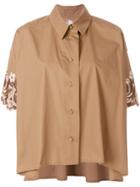 Antonio Marras Lace Embroidered Sleeve Shirt - Brown