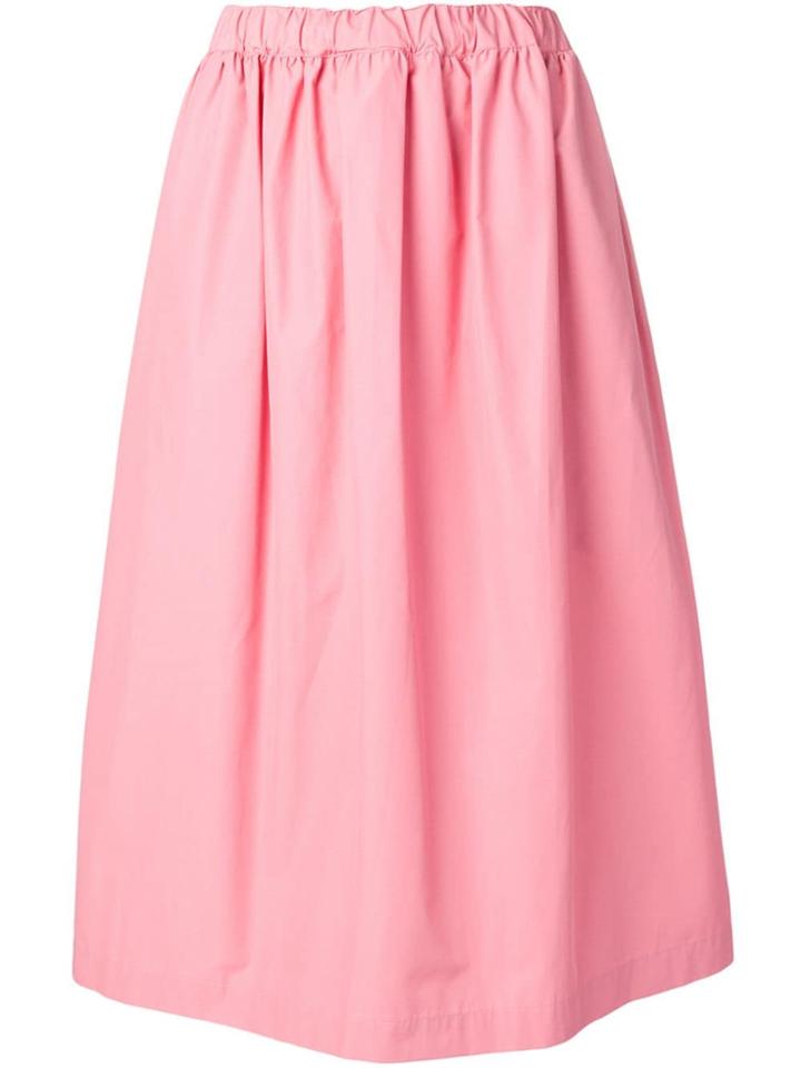 Plan C Flared Midi Skirt - Pink
