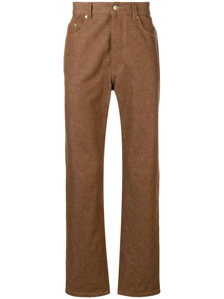 Ami Paris Straight Fit Jeans - Brown