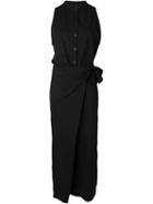 Lost & Found Ria Dunn Side Slit Wrap Jumpsuit, Women's, Size: S, Black, Cotton