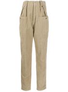 Isabel Marant High-waisted Tapered Trousers - Neutrals