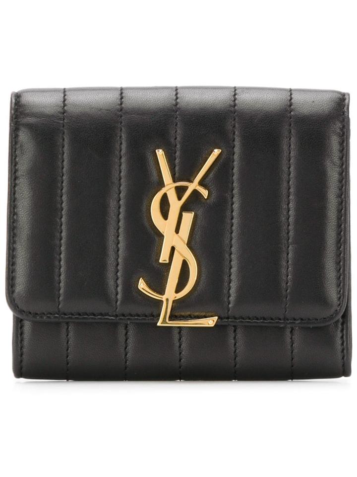 Saint Laurent Small Vicky Wallet - Black