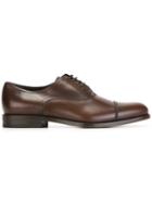 Salvatore Ferragamo Classic Derby Shoes, Men's, Size: 7, Brown, Leather