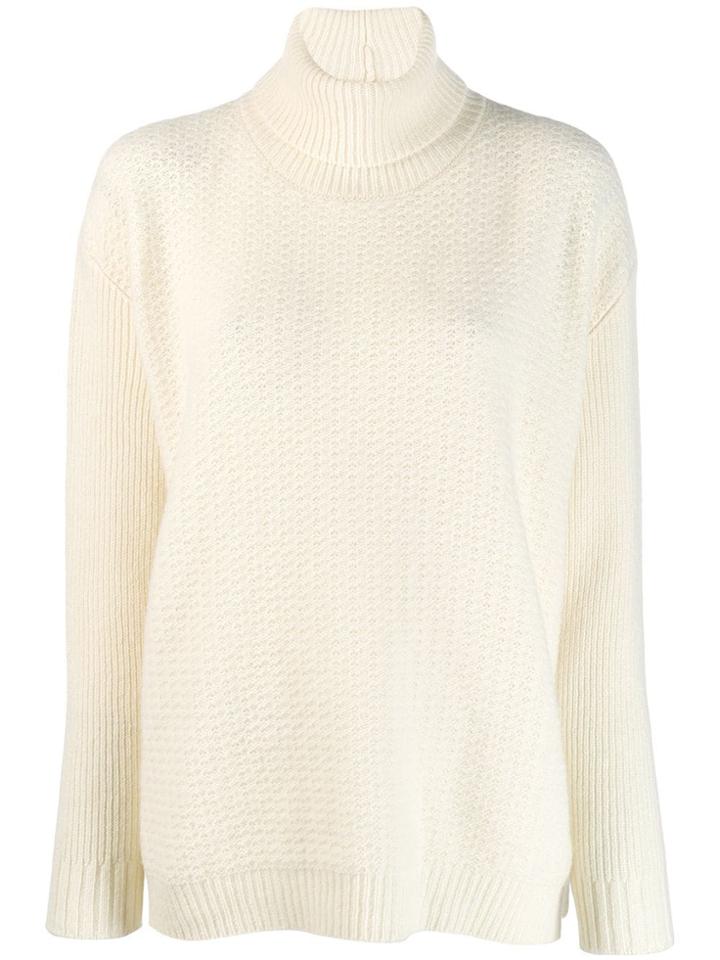 Marni Oversized Turtleneck Jumper - White