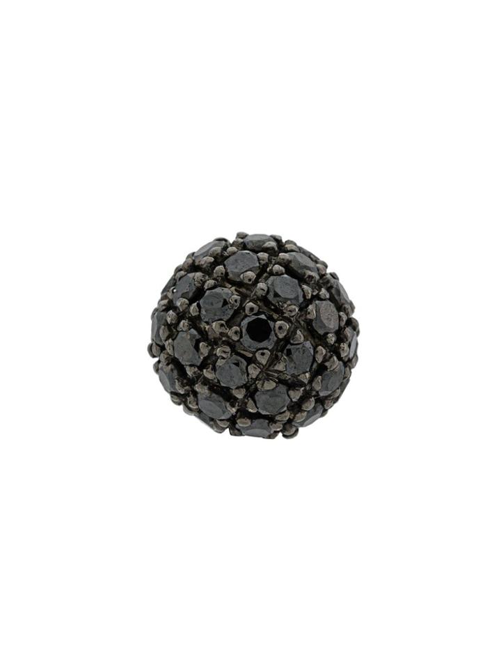 Elise Dray Diamond Piercing Ball Earring - Black