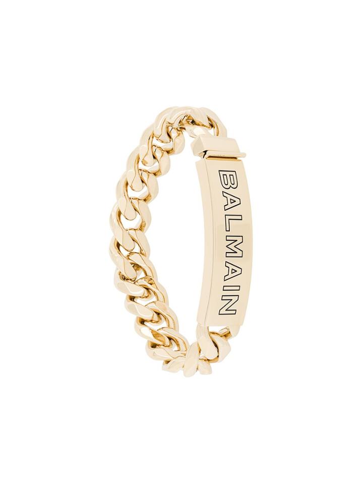 Balmain Logo Chain Bracelet - Metallic