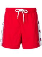 Champion Stripe Detail Swimming Shorts - Red