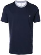 Brunello Cucinelli Contrast Neck T-shirt - Blue