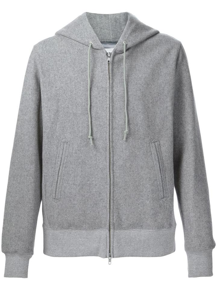 Ganryu Comme Des Garcons Zip Hoodie, Men's, Size: Medium, Grey, Cupro/wool/cotton/polyurethane