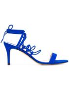 Bionda Castana Letizia Sandals, Women's, Size: 40.5, Blue, Calf Leather/suede/leather