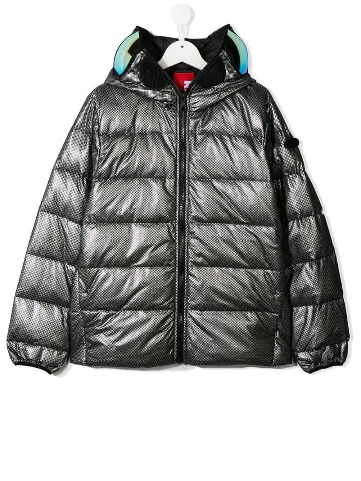 Ai Riders On The Storm Kids Teen Hooded Puffer Jacket - Grey