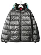 Ai Riders On The Storm Kids Teen Hooded Puffer Jacket - Grey