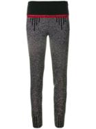 Prada Contrasting Waistband Leggings - Grey