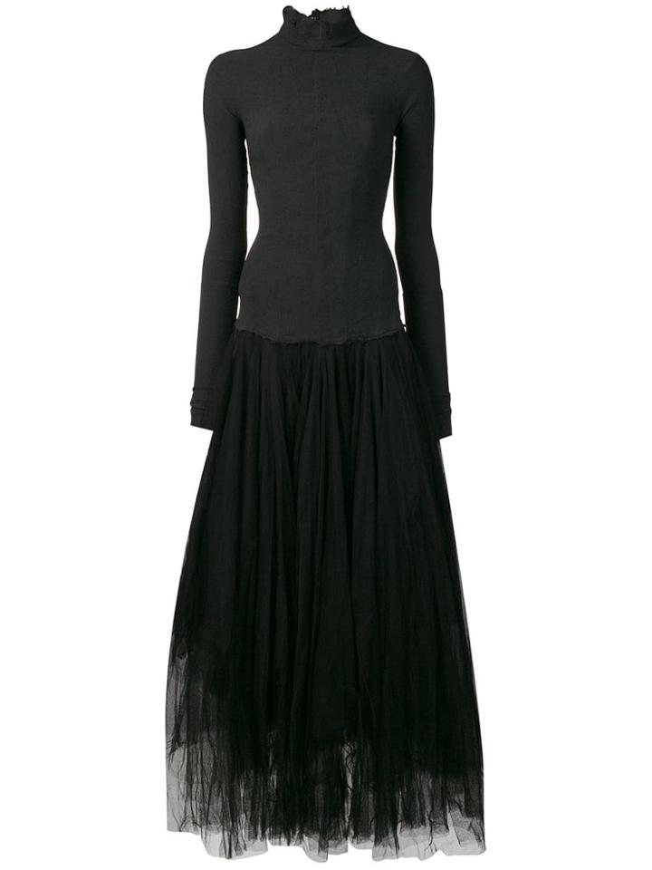 Marc Le Bihan Tulle Long Dress - Black