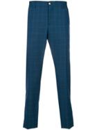 Etro Tailored Check Trousers - Blue