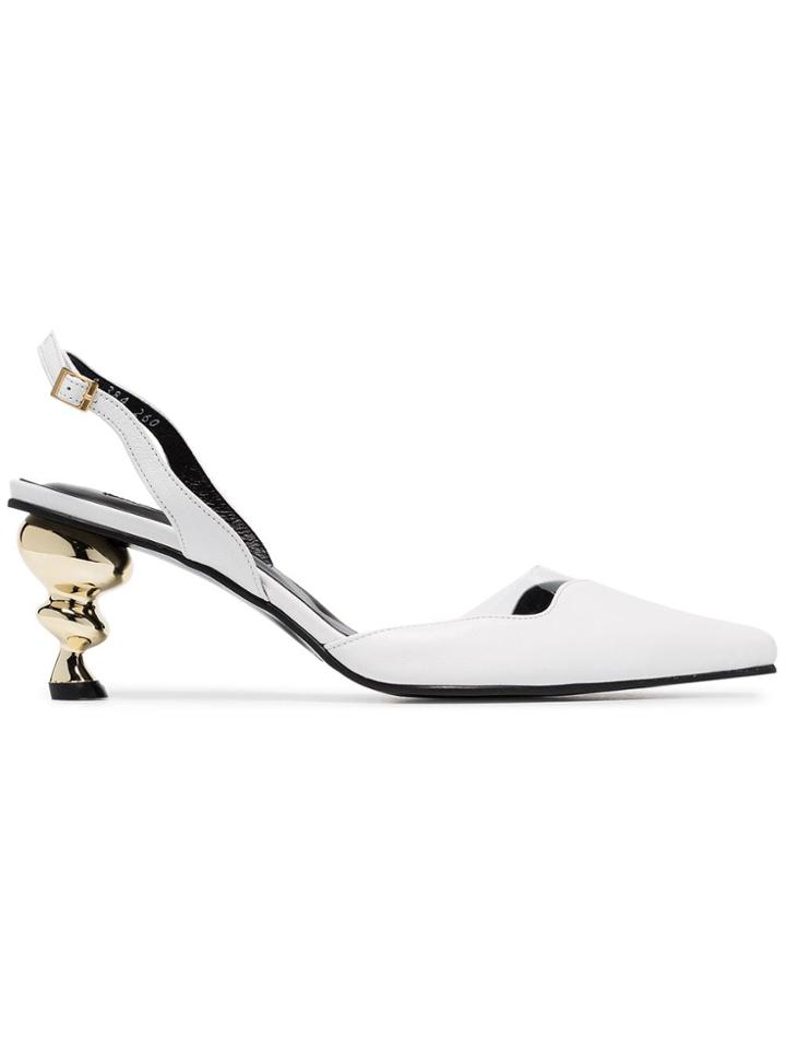 Yuul Yie Lissom 70 Slingback Pumps - White