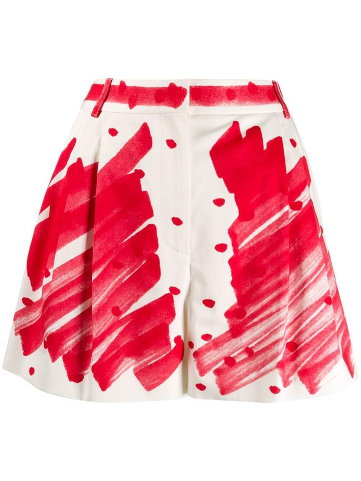 Moschino Brushstroke Shorts - White