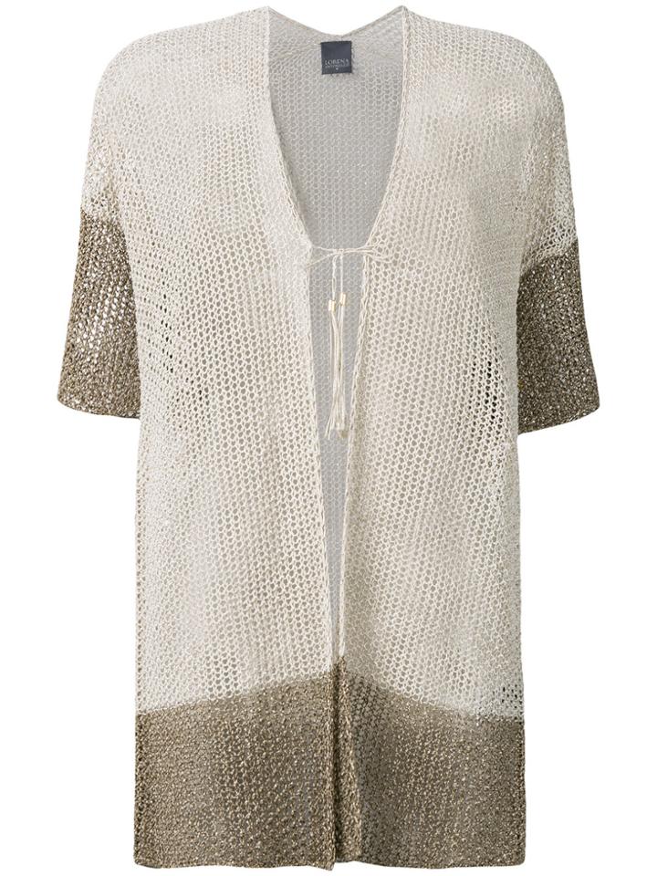 Lorena Antoniazzi Two-tone Knitted Cardigan - Nude & Neutrals