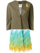 Ava Adore - Fringed Panel Jacket - Women - Cotton/spandex/elastane - 42, Green, Cotton/spandex/elastane