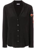 Equipment Floral Embroidered Shirt - Black