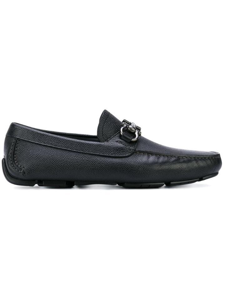 Salvatore Ferragamo Horsebit Driving Shoes - Black