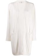 Valentino Pre-owned '1980s Ribbed Cardigan - White