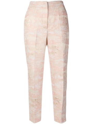 Blugirl Embroidered Fitted Trousers - Pink