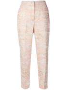 Blugirl Embroidered Fitted Trousers - Pink