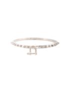 Parts Of Four Spike Studded Choker - Silver