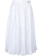 Jonathan Cohen - Frayed Pleat Skirt - Women - Cotton - Xs, White, Cotton