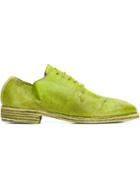 Guidi Distressed Lace-up Shoes, Women's, Size: 39, Green, Leather