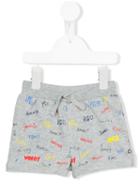 Stella Mccartney Kids - Names Print Shorts - Kids - Cotton - 24 Mth, Grey