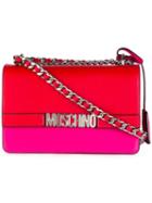 Moschino Letters Shoulder Bag, Women's, Red, Leather