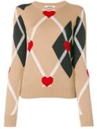 Msgm Diamond Pattern Jumper - Brown