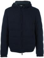 Giorgio Armani Hooded Zipped Jacket, Men's, Size: 48, Blue, Cashmere/feather Down/polyamide