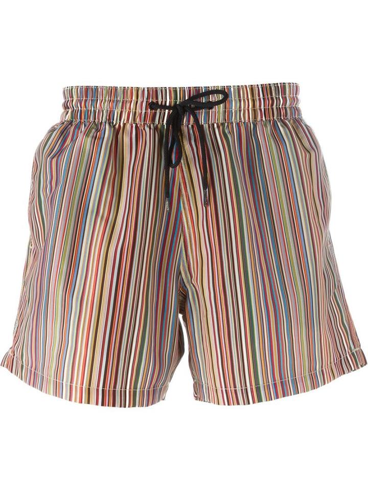 Paul Smith Striped Swim Shorts, Men's, Size: Xl, Polyester/recycled Plastic