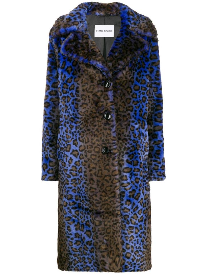 Stand Studio Faux Fur Coat - Blue