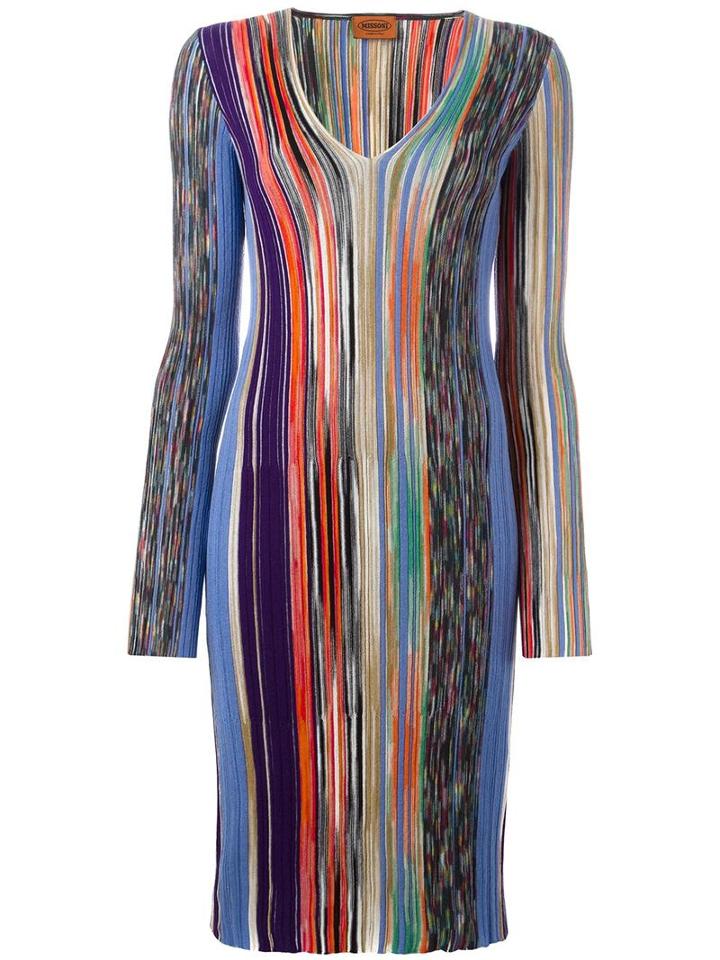 Missoni Ribbed Knit Dress, Women's, Size: 44, Silk/nylon/polyester/wool
