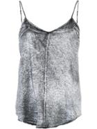 Rta Metallic Cami Top, Women's, Size: Small, Grey, Silk