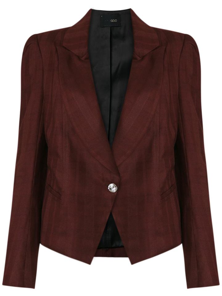 Andrea Bogosian - Plaid Blazer - Women - Linen/flax/viscose/wool - G, Women's, Red, Linen/flax/viscose/wool