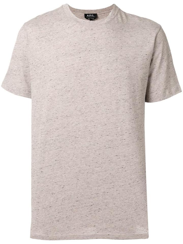 A.p.c. Jimmy Marled T- Shirt, Men's, Size: Large, Nude/neutrals, Cotton/wool/other Fibers