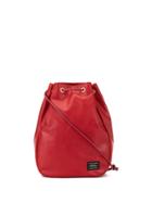 Porter-yoshida & Co Logo Patch Drawstring Bag - Red
