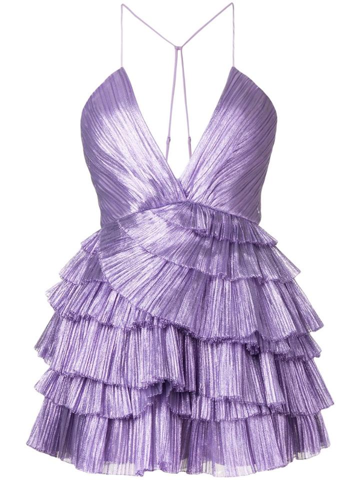 Alice Mccall Ruffled Party Dress - Purple