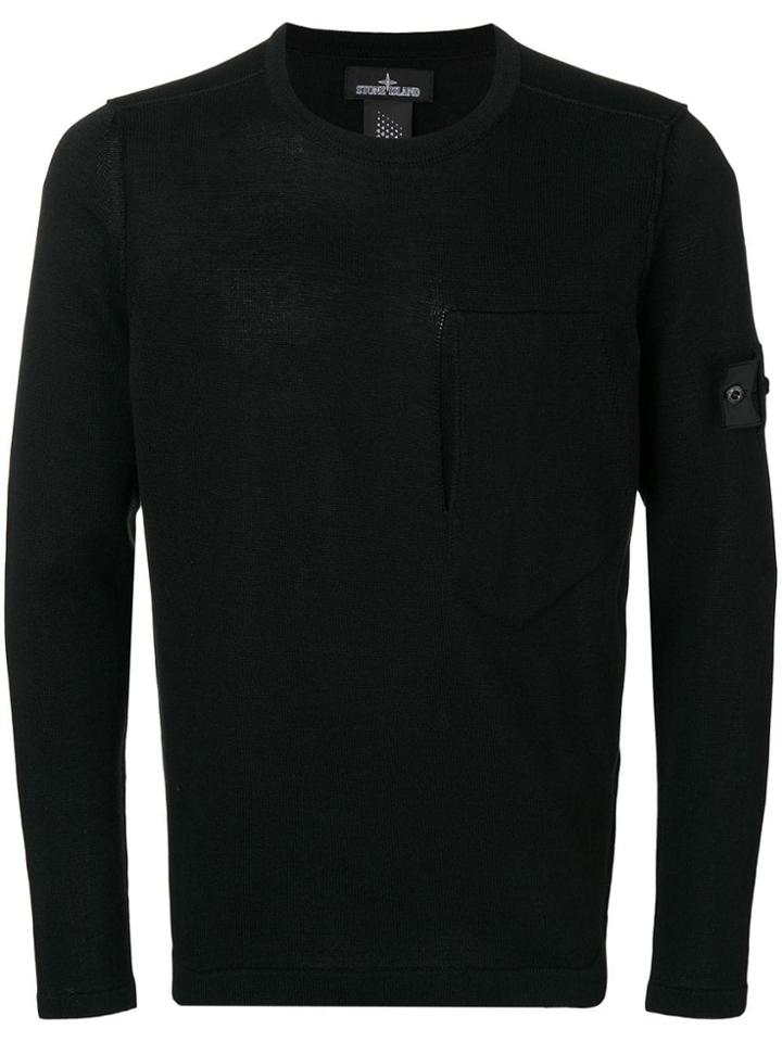 Stone Island Shadow Project Chest Pocket Jumper - Black