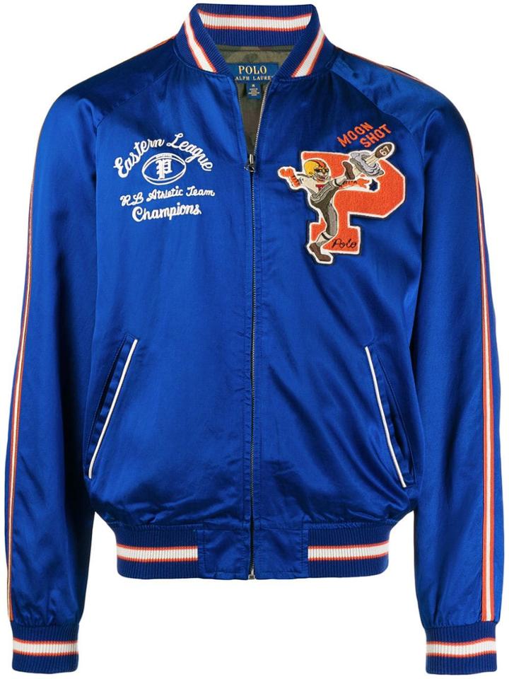 Polo Ralph Lauren Letterman Bomber Jacket - Blue